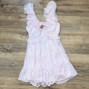 Trixxi Light Pink Ruffled Dress
